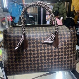 AMIRI Brown and Black Patterned Satchel